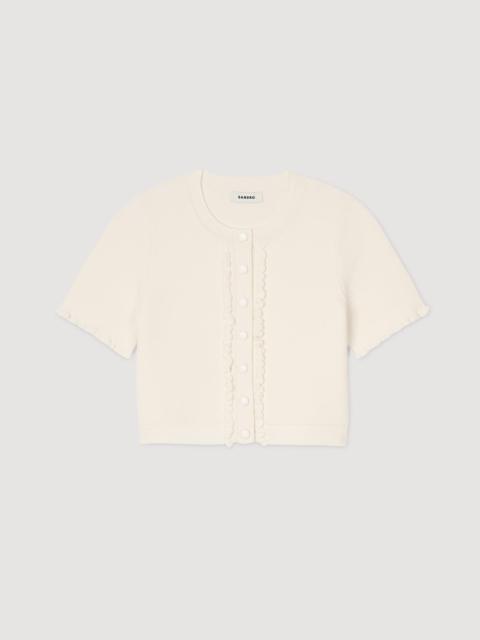 Sandro RUFFLED CARDIGAN