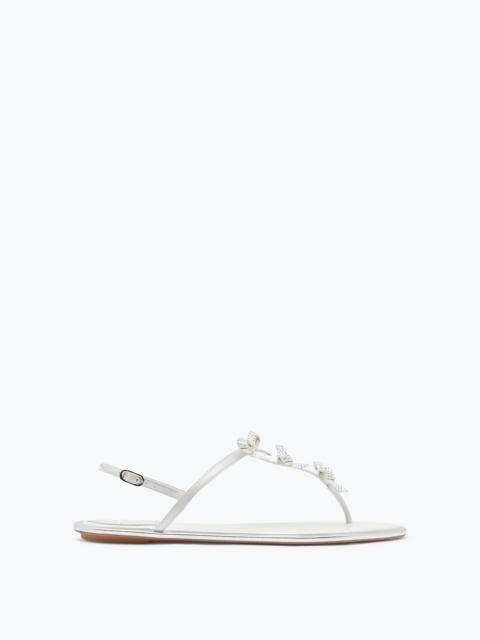 RENE CAOVILLA Caterina White Thong Sandal 10