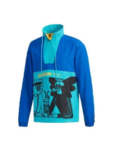 adidas (WMNS) adidas neo Unisex RADIO W ANORK Windbreaker Blue FU3589