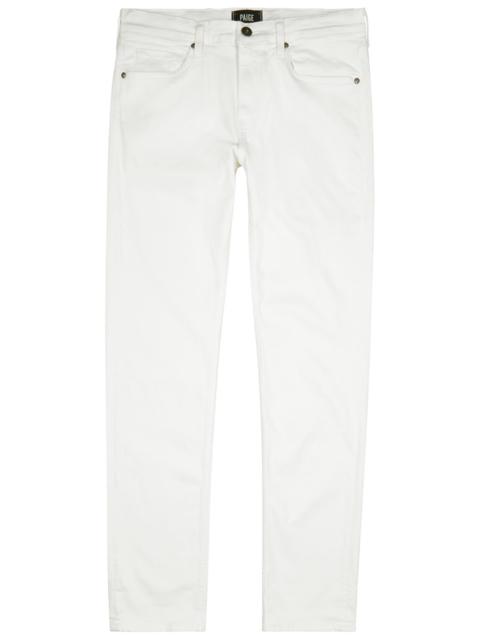 PAIGE Lennox white slim-leg jeans
