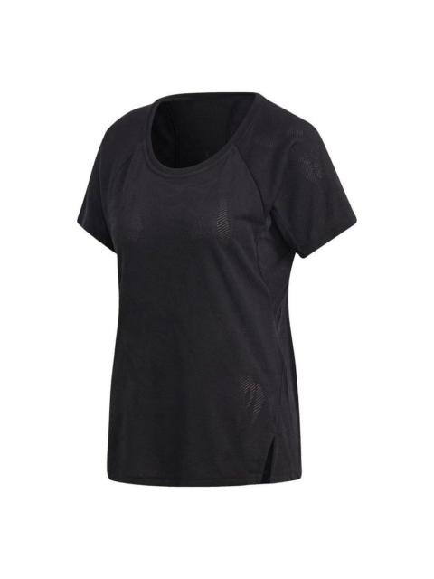 (WMNS) adidas Aeroknit T-Shirt Asia Sizing 'Black' DU1323