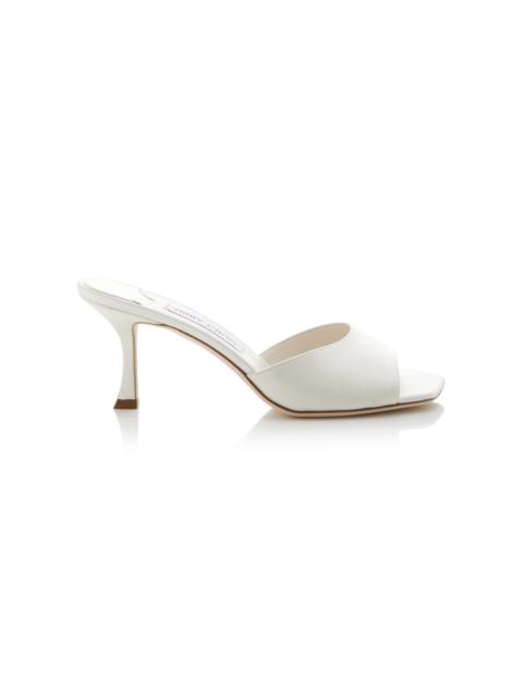 Exclusive New Satin Mules white