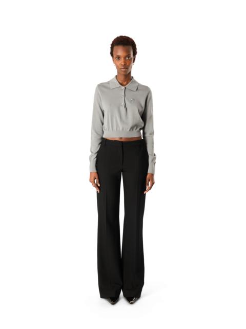 Marine Serre MERINOS KNIT LONG SLEEVES POLO