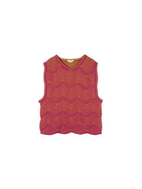 SUNNEI CINIGLIA TANK TOP / magenta & mustard