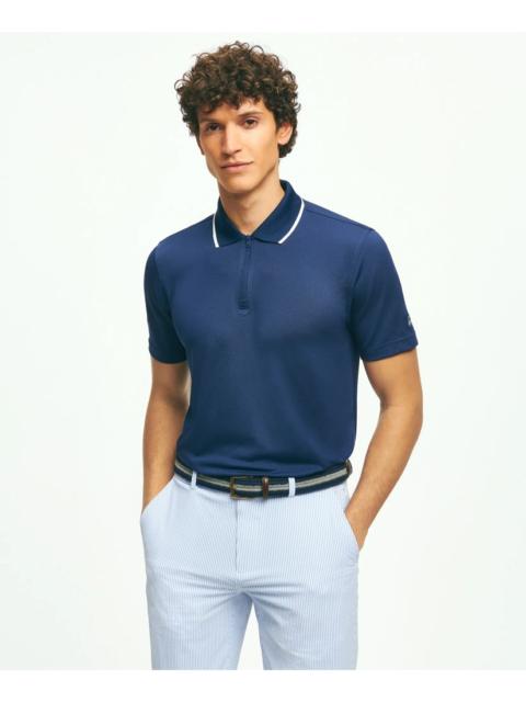Brooks Brothers Performance Series Quarter-Zip Pique Polo Shirt