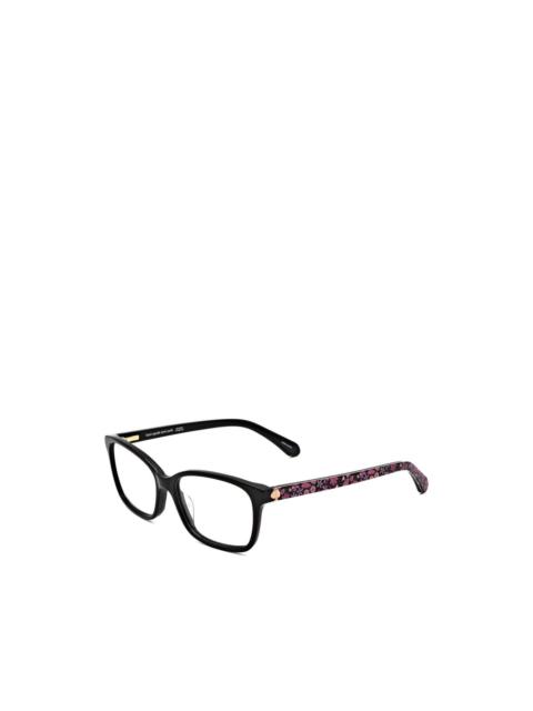 kate spade Miriam floral-print rectangle-frame glasses