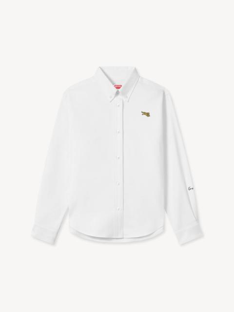 KENZO 'KENZO Jumping Tiger' embroidered fitted shirt in cotton oxford