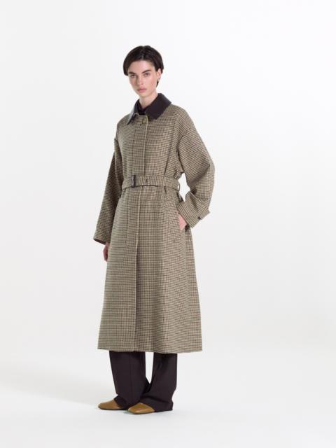 Belted Bowland Alpaca Wool Trench Coat