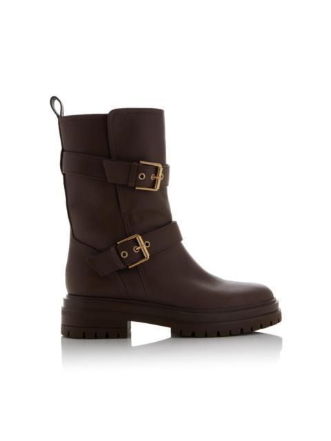 Thiago Buckled Leather Boots brown