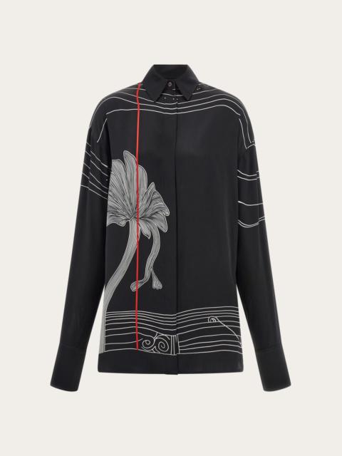 FERRAGAMO Printed silk shirt