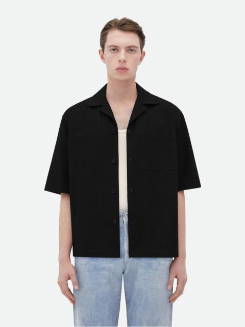 Bottega Veneta Relaxed Fit Short-Sleeved Textured Cotton Shirt