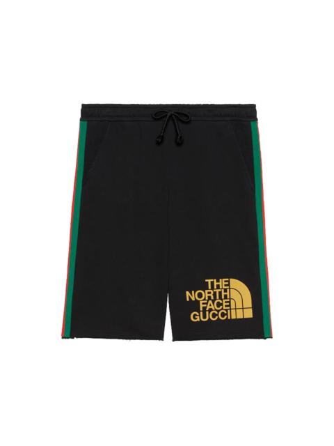 GUCCI The North Face x Gucci Web print cotton shorts