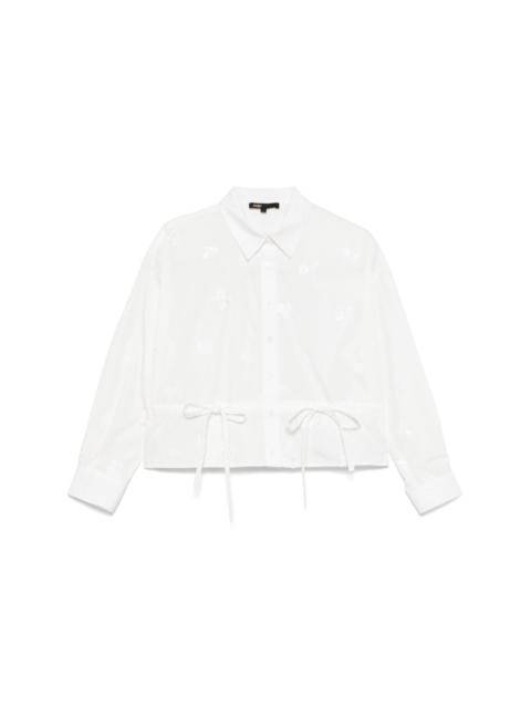 maje floral-embroidered blouse