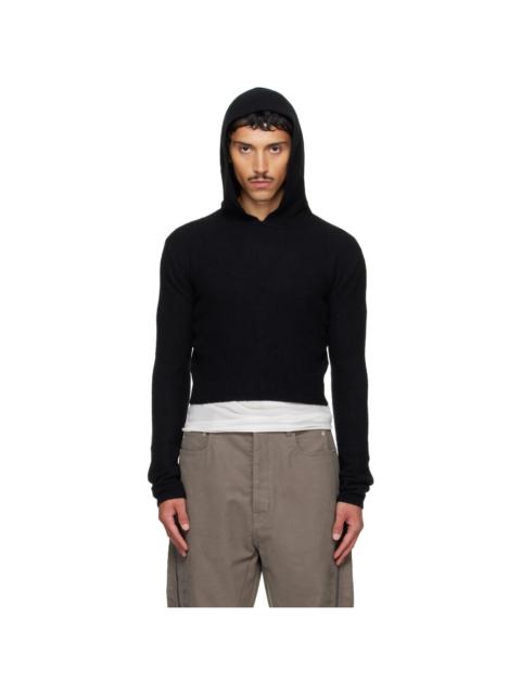 Rick Owens Black Tower Cropped Hoodie