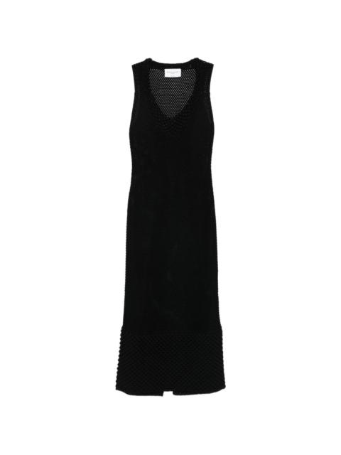 BRANDON MAXWELL Lou Lou knit pearl trim dress