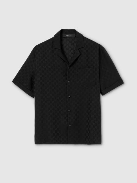 GUCCI GG silk jacquard bowling shirt