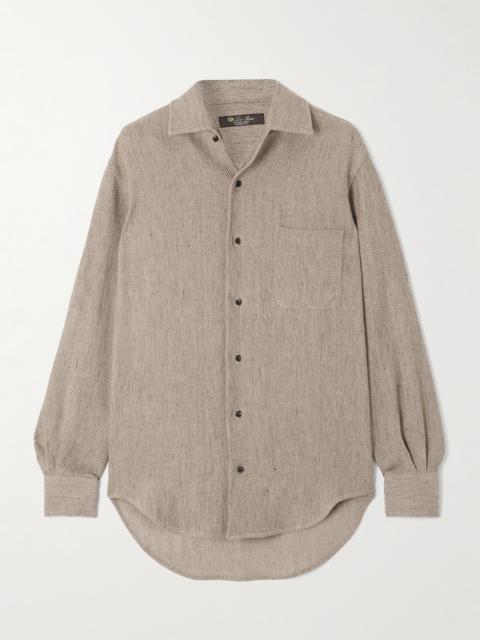 Loro Piana André Herringbone Linen Shirt