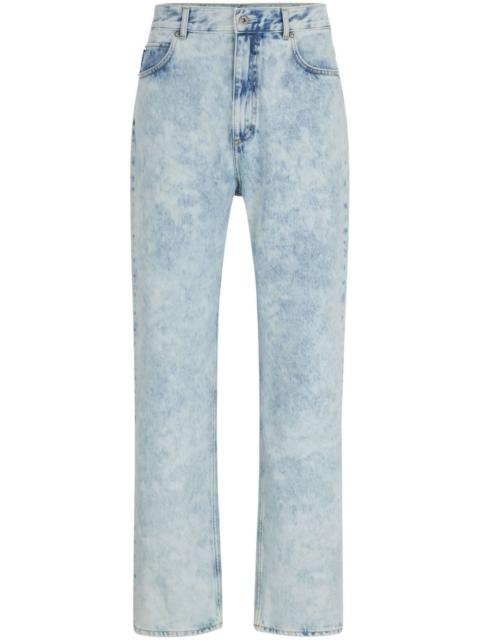 HUGO acid-wash straight-leg jeans