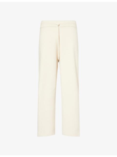 Moncler Brand-Patch Straight-Leg Wool And Cashmere Jogging Bottoms