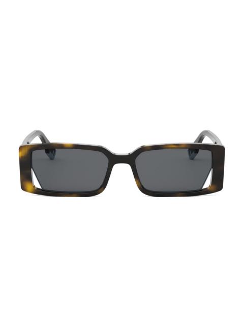 FENDI Women's Way 53MM Rectangular Sunglasses - Dark Havana Grey
