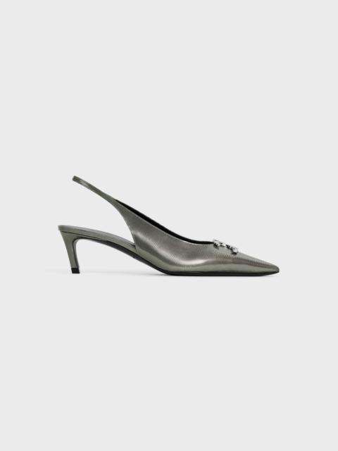 CELINE CELINE ALMA TRIOMPHE SLINGBACK in GRAPHIC METALIZED CALFSKIN