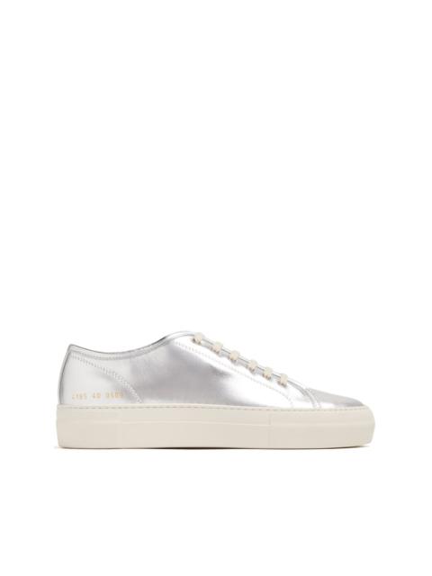 Common Projects Tournament Low metallic-leather sneakers