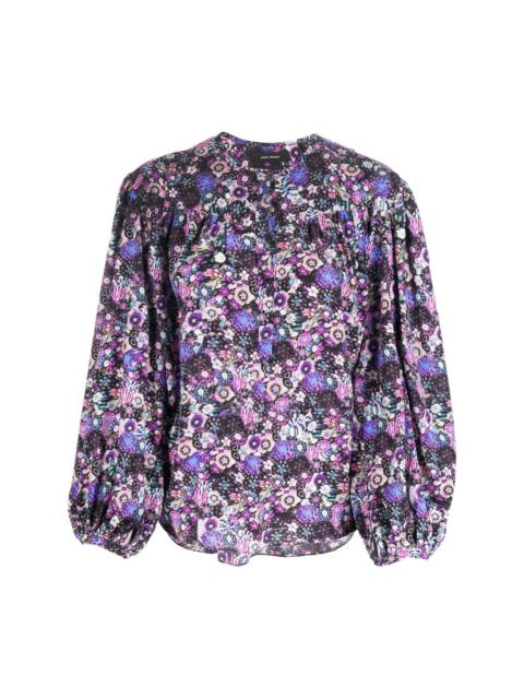 Zara floral-print blouse