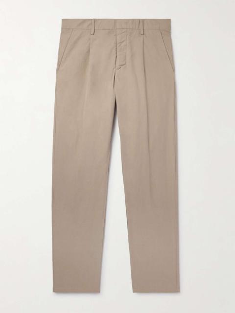 NN07 Bill 1080 Tapered Pleated Organic Cotton-Blend Trousers