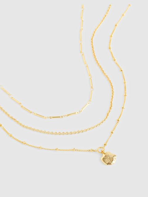 Madewell Three-Pack Sand Dollar Necklace Set