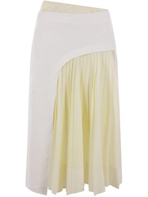 Plan C panelled pleated skirt