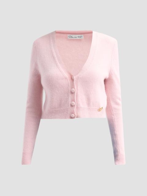 Oscar de la Renta Women's Cashmere V-Neck Cardigan - Blossom