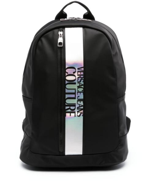 VERSACE JEANS COUTURE 로고 스트립 노트북 배낭