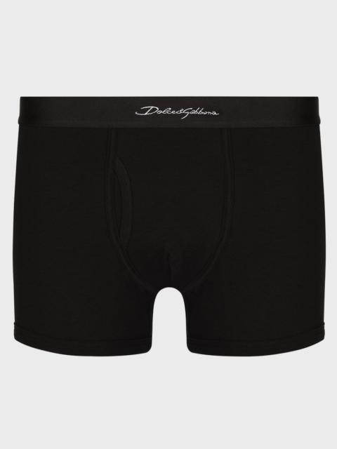 Dolce & Gabbana Men's Italic Logo Boxer Briefs