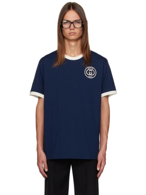 GUCCI Interlocking G logo-embroidered cotton T-shirt