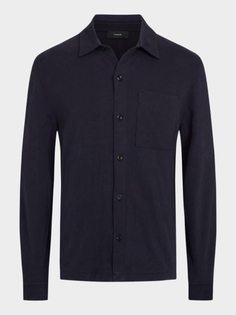 Vince Men's Sueded Jersey Shirt Jacket