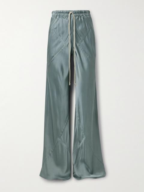 Rick Owens Paneled Charmeuse Wide-leg Pants