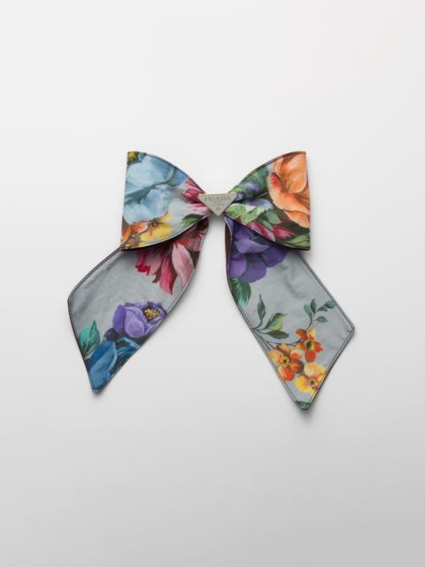 Prada Printed fabric hair clip