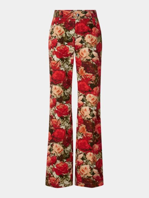 BOGNER Flared fit jeans Jody in Red/Green