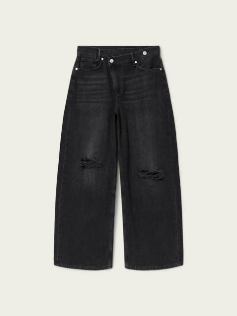 ALLSAINTS AKI CROSSOVER RIPPED JEANS