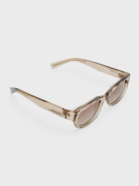 SAINT LAURENT Logo Acetate Rectangle Sunglasses
