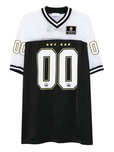Off-White mesh-panel number-print dress
