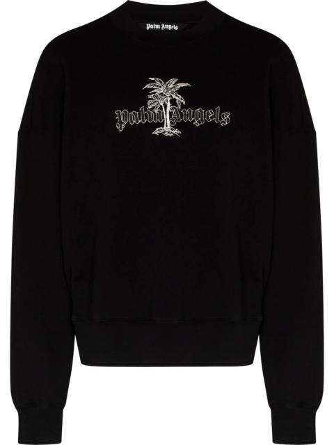Palm Angels logo-embroidered sweatshirt
