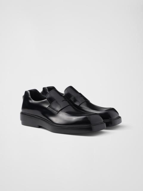 Prada Brushed leather loafers