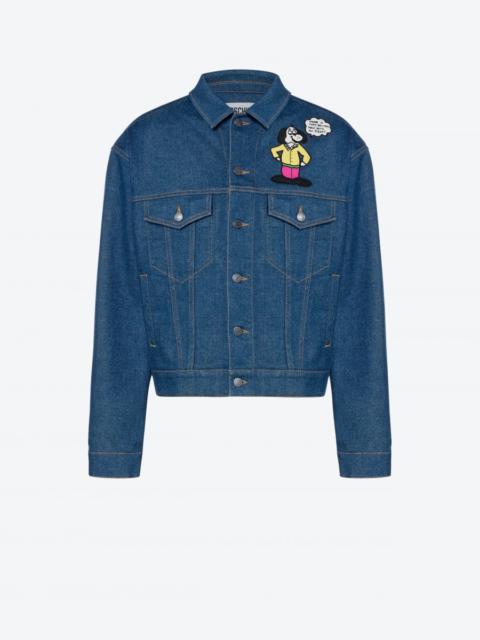 Moschino COMICS CHARACTERS STRETCH DENIM JACKET
