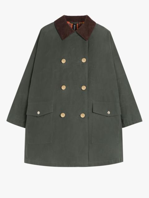 Mackintosh HUMBIE GREEN WAXED COTTON OVERCOAT