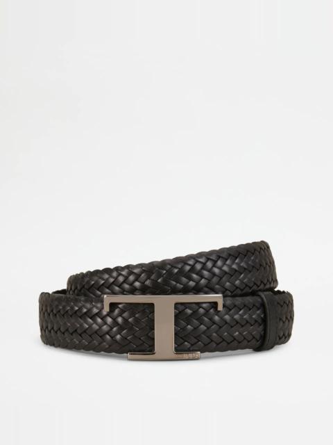 Tod's LEATHER BELT - BLACK