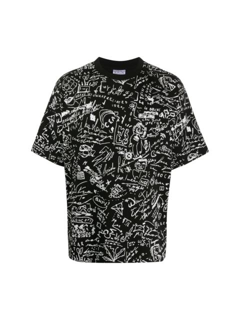 doodle print T-shirt