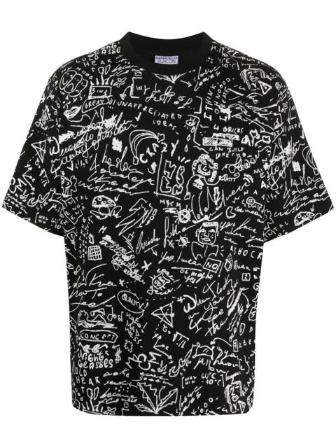 doodle print T-shirt