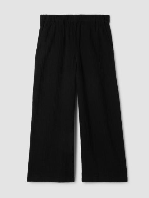 EILEEN FISHER Organic Cotton Lofty Gauze Wide-Leg Pant