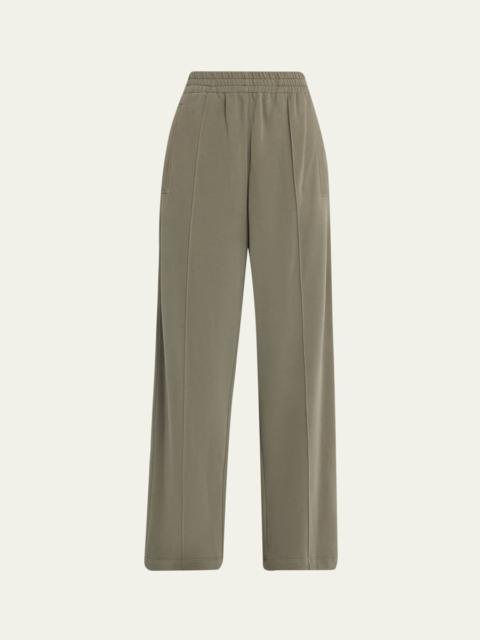 Brunello Cucinelli Cotton Pintuck Straight-Leg Travel Pants